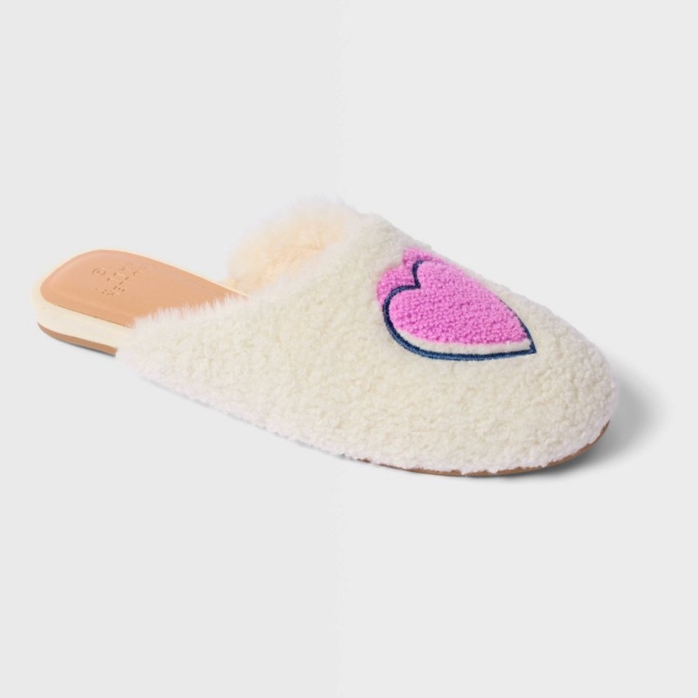 Roller Rabbit x Target Pink Heart Slippers 9-10